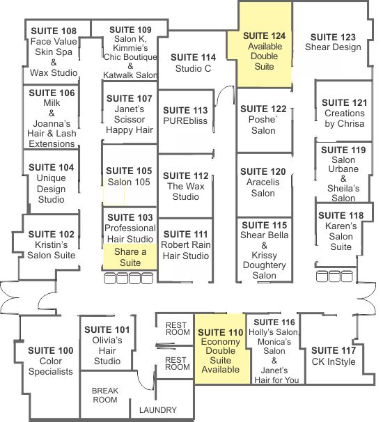 InStyle Algonquin Floor Plan - InStyle Salon & Spa Suites